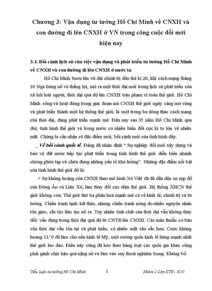 image for page Quan điểm về những đặc trưng bản chất về bước đi và biện pháp xây dựng CNXH của Hồ Chí Minh Sự vận dụng của ĐCS Việt Nam vào công cuộc đổi mới hiện nay