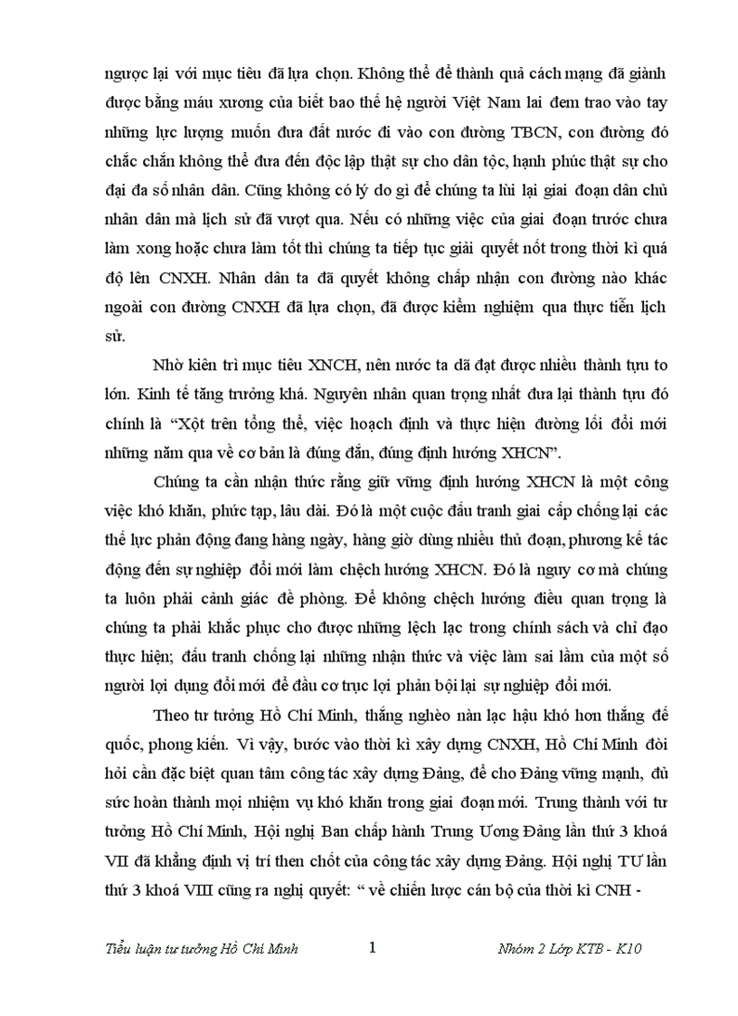 image for page Quan điểm về những đặc trưng bản chất về bước đi và biện pháp xây dựng CNXH của Hồ Chí Minh Sự vận dụng của ĐCS Việt Nam vào công cuộc đổi mới hiện nay