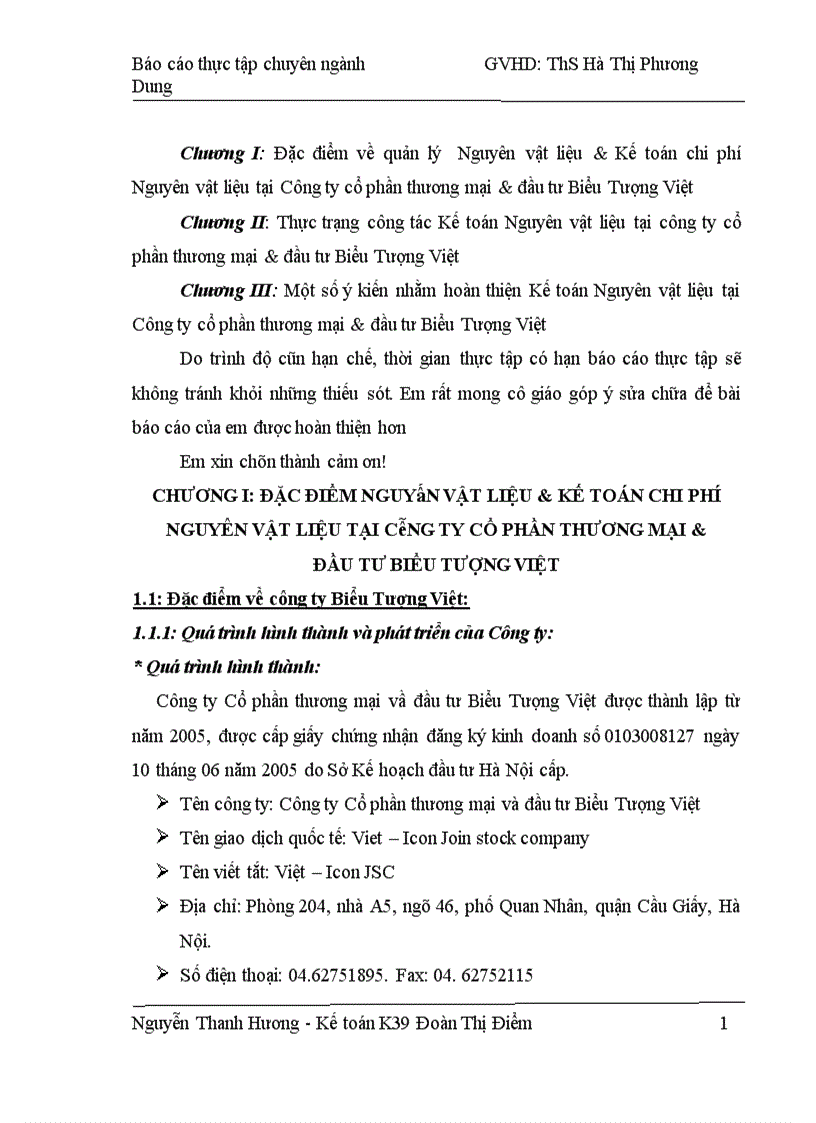 image for page Hoàn thiện kế toán nguyên vật liệu tại Công ty cổ phần thương mại đầu tư Biểu Tượng Việt 1