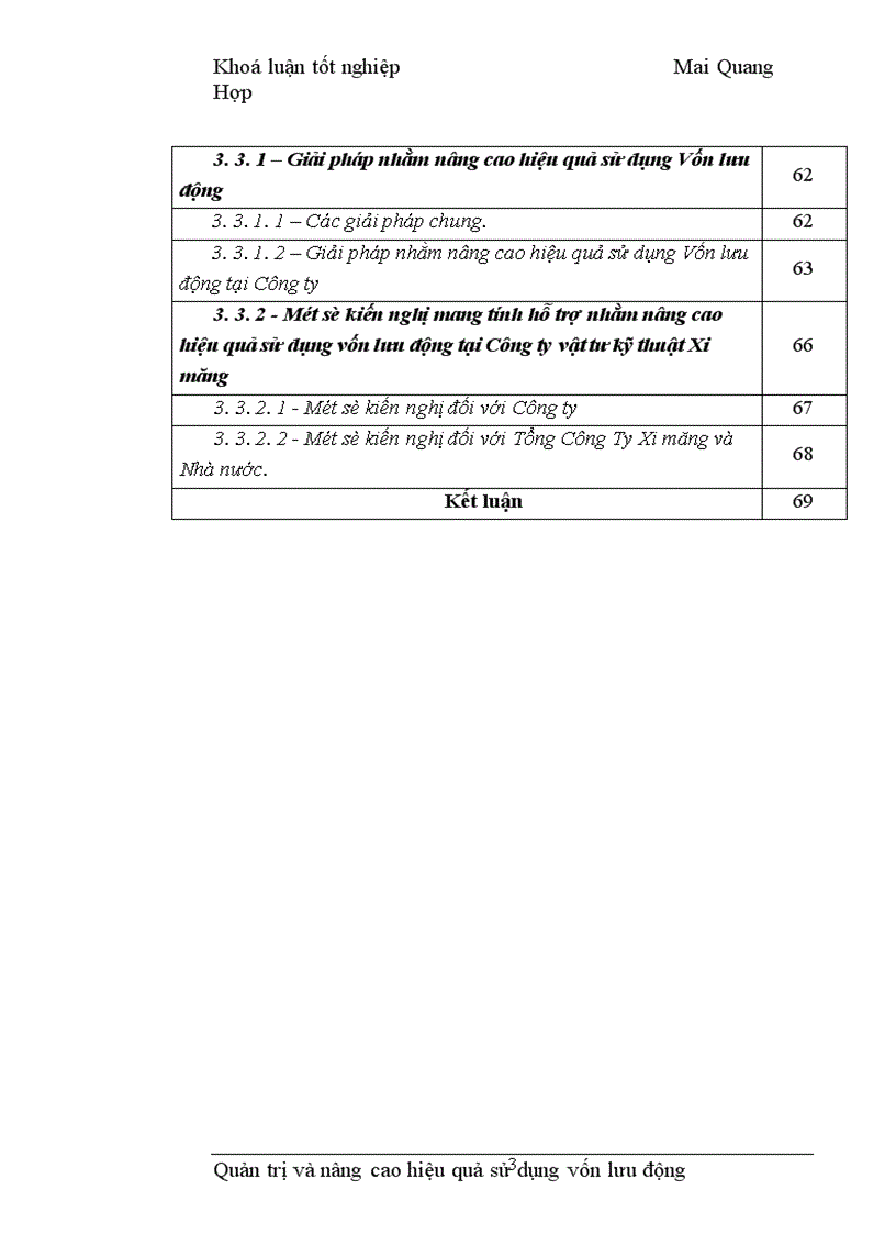 image for page Quản trị và nâng cao hiệu quả sử dụng vốn lưu động tại Công ty Vật tư kỹ thuật Xi măng 1