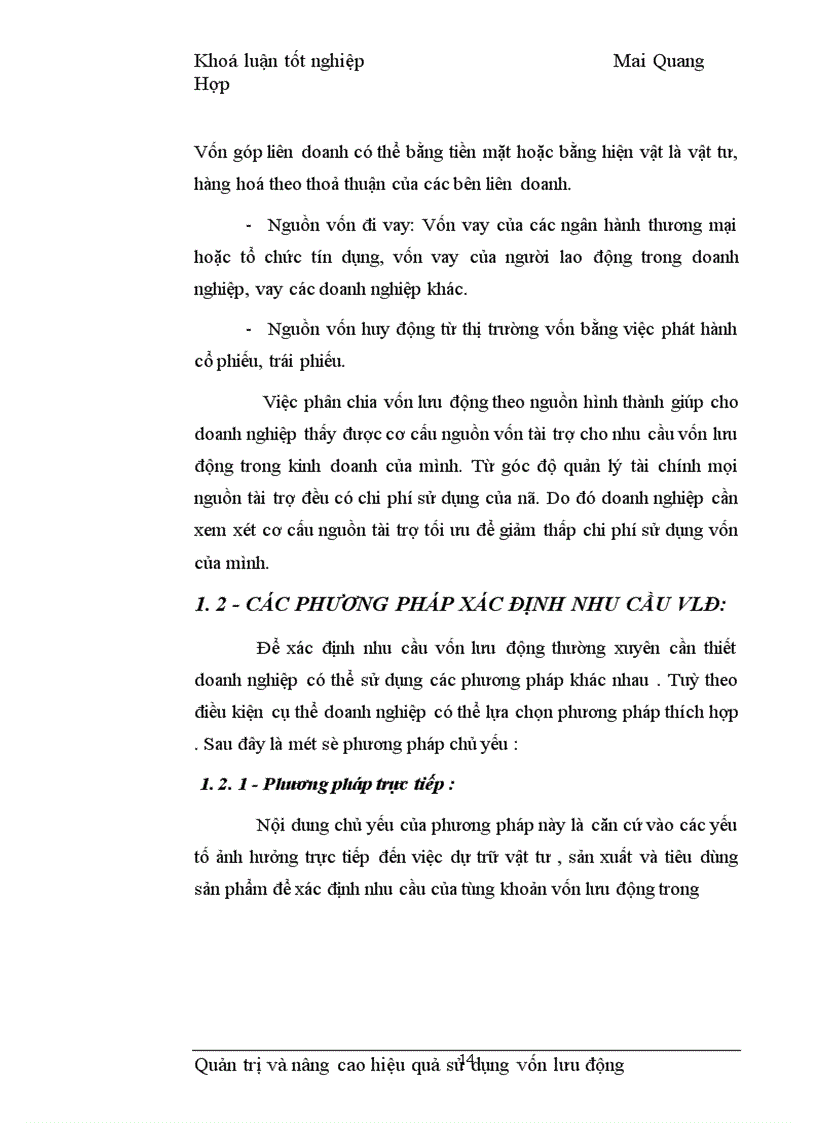 image for page Quản trị và nâng cao hiệu quả sử dụng vốn lưu động tại Công ty Vật tư kỹ thuật Xi măng 1