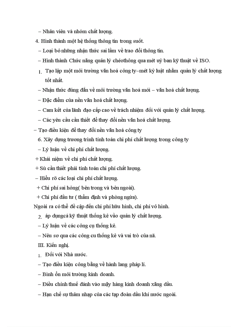 image for page Tạo điều kiện thuận lợi áp dụng thành công hệ thống quản lý chất lượng theo tiêu chuẩnQuốc tế ISO9001 2000 ở công ty Xăng Dầu Hàng Không 1