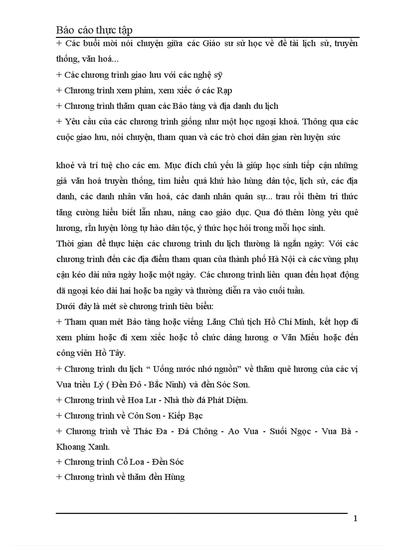 image for page Báo cáo thực tập tại Trung tâm Thương mại và Lữ hành Quốc tế ánh Dương