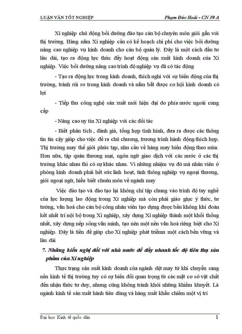 image for page Một số biện pháp cơ bản nhằm duy trì và mở rộng thị trường tiêu thụ sản phẩm tại Xí nghiệp may đo X19 thuộc Công ty 247 bộ quốc phòng 1