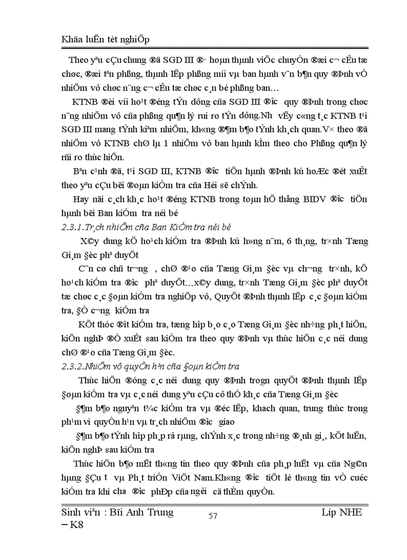 image for page Một số giải pháp nâng cao hiệu quả kiểm toán nội bộ đối với hoạt động tín dụng tại Sở giao dịch III Ngân hàng Đầu tư và Phát triển Việt Nam 1