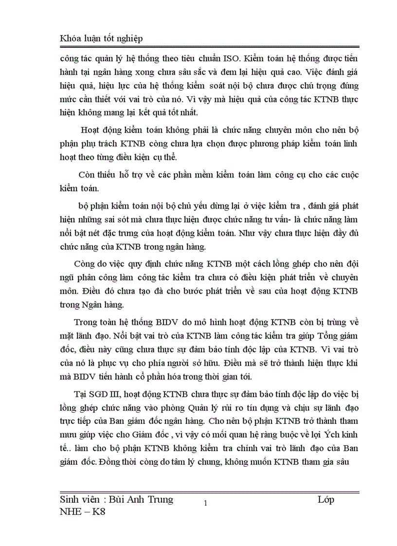 image for page Một số giải pháp nâng cao hiệu quả kiểm toán nội bộ đối với hoạt động tín dụng tại Sở giao dịch III Ngân hàng Đầu tư và Phát triển Việt Nam 1