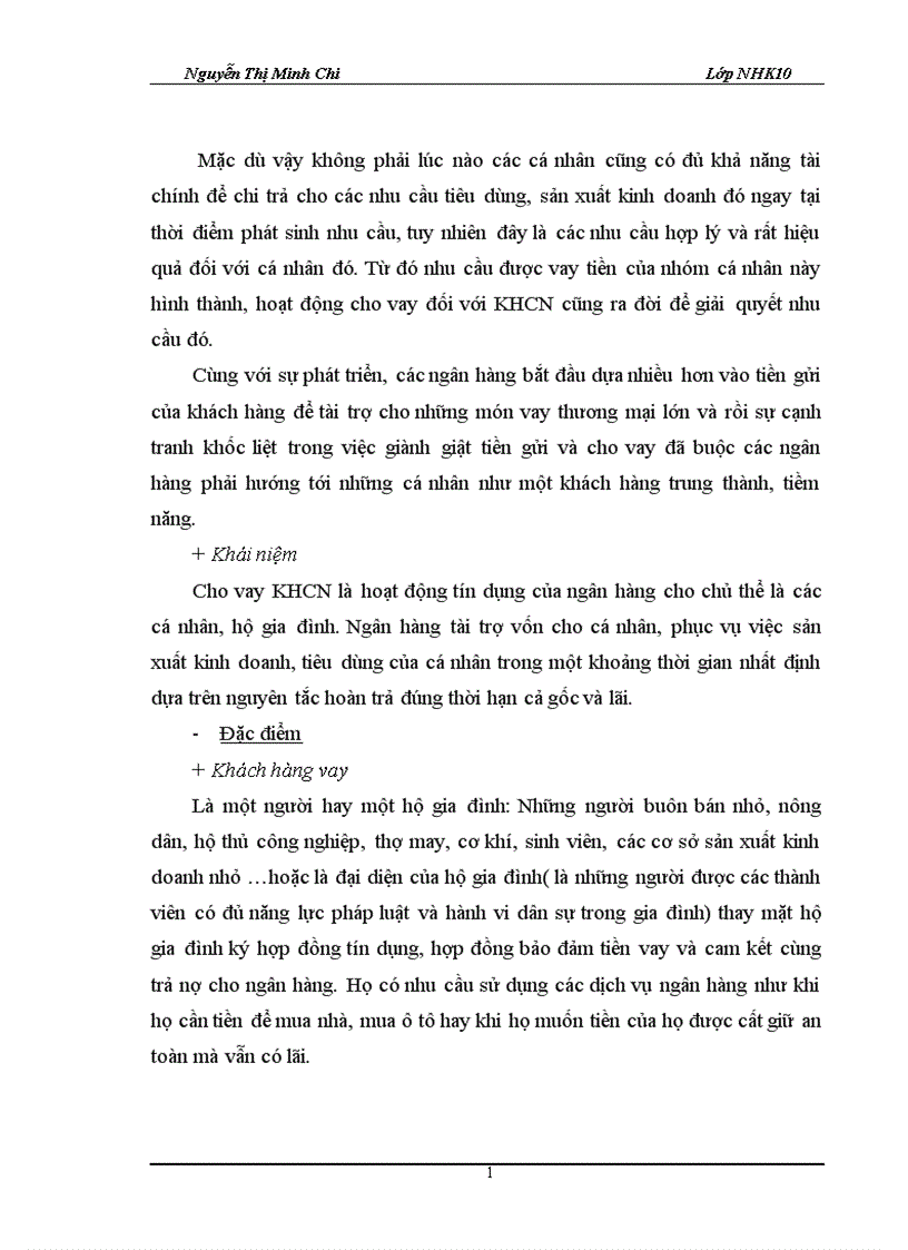 image for page Nội dung cơ bản về cho vay khách hàng cá nhân của ngân hàng thương mại