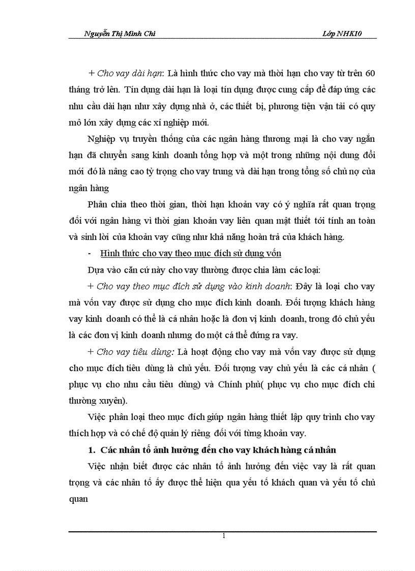 image for page Nội dung cơ bản về cho vay khách hàng cá nhân của ngân hàng thương mại