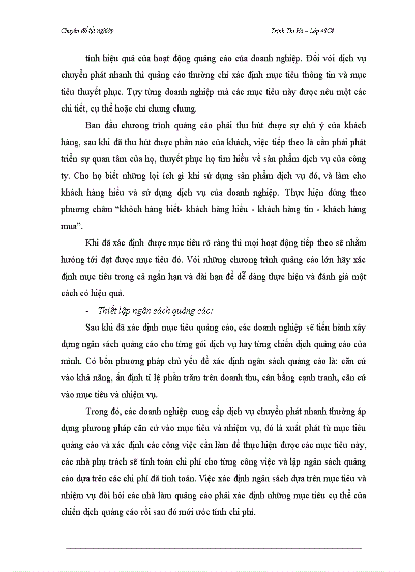 image for page Báo cáo thực tập tổng hợp Phát triển hoạt động quảng cáo dịch vụ chuyển phát nhanh của Công ty TNHH Thương mại và dịch vụ hàng hóa Con Thoi trên thị trường Hà Nội
