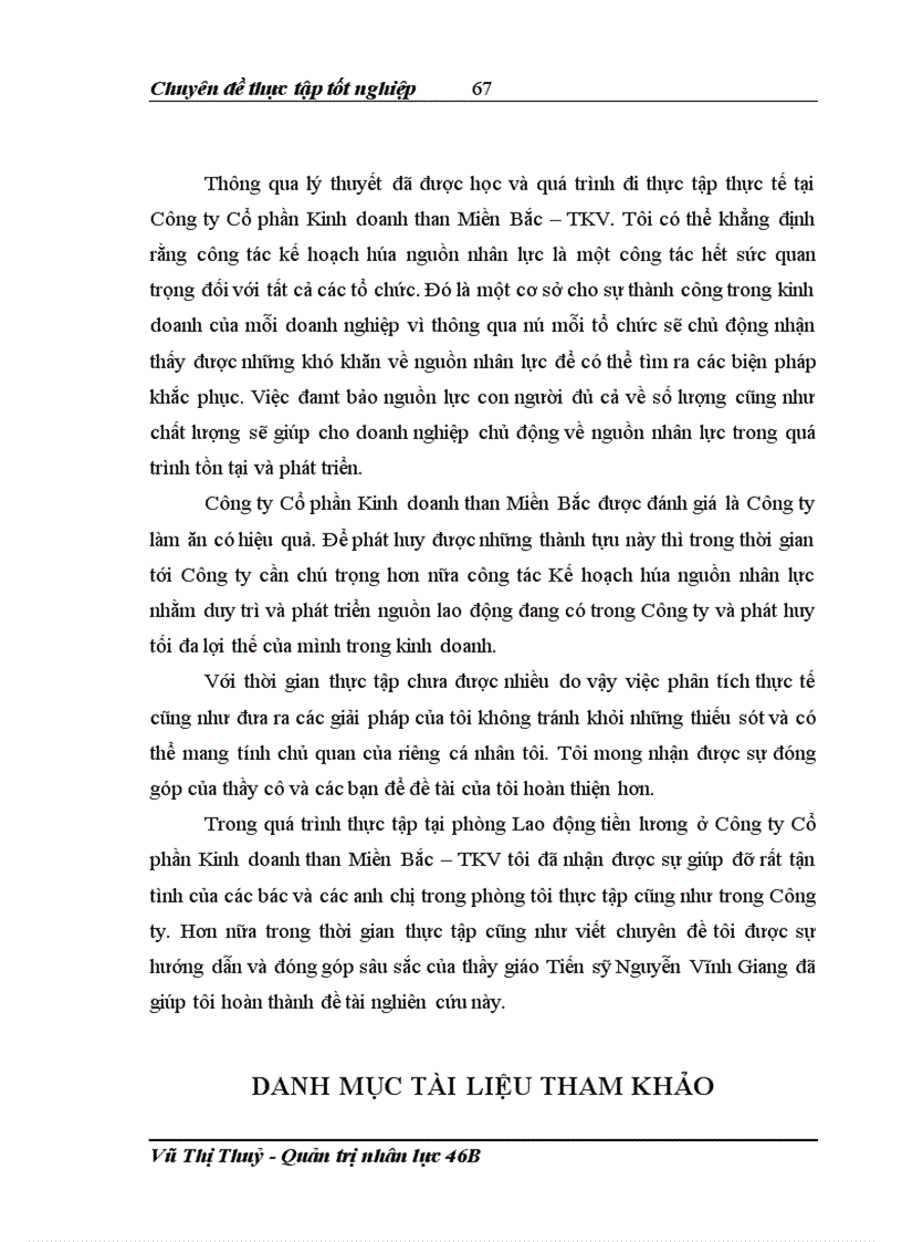 image for page Kế hoạch hóa nguồn nhân lực tại công ty cổ phần kinh doanh than miền Bắc TKV