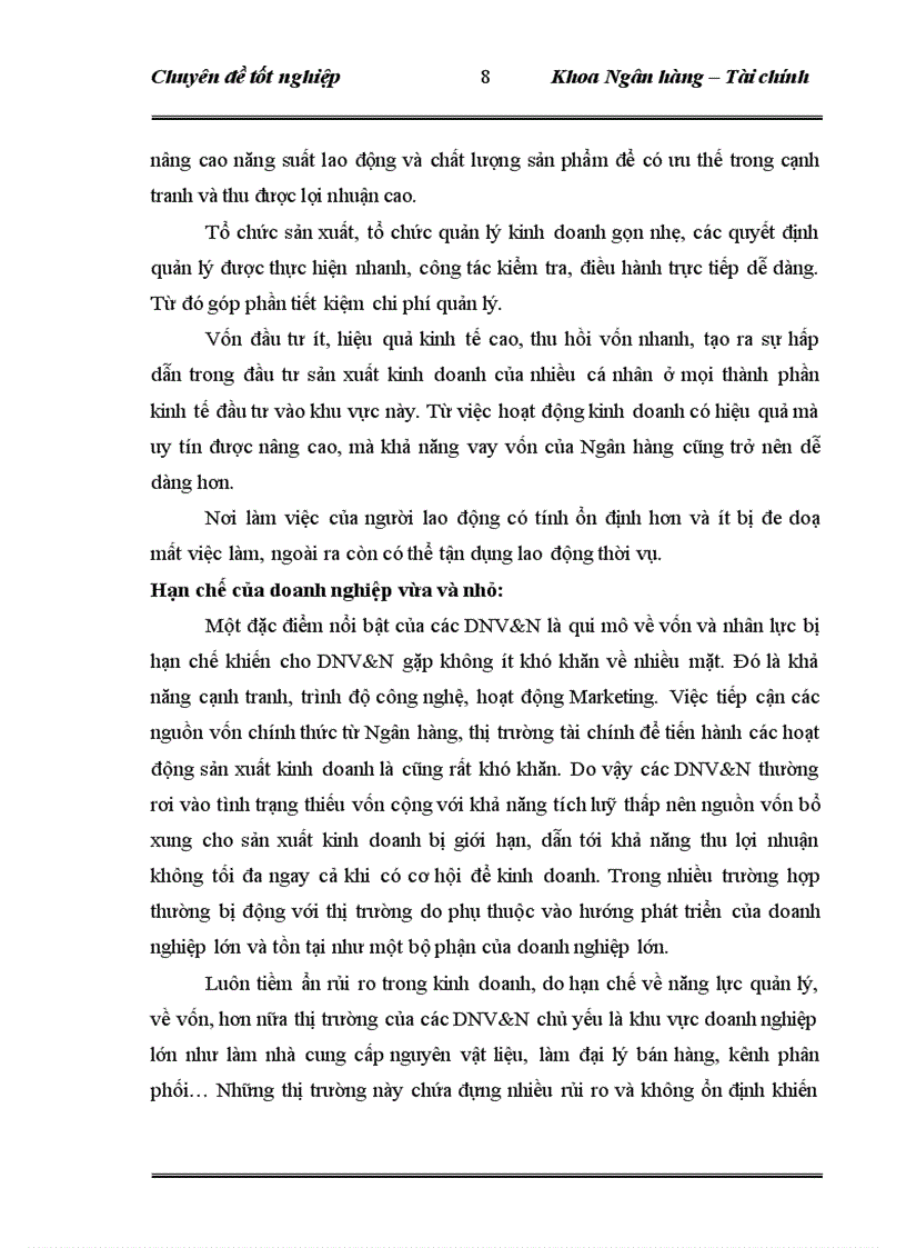 image for page Giải pháp mở rộng cho vay các doanh nghiệp vừa và nhỏ tại Chi nhánh NHNo PTNT Hoàng Mai