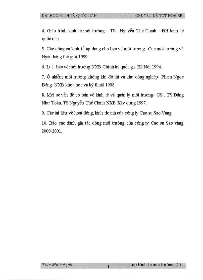 image for page Bước đầu đánh giá kinh tế các tác động môi trường do hoạt động của công ty Cao su Sao vàng Hà Nội