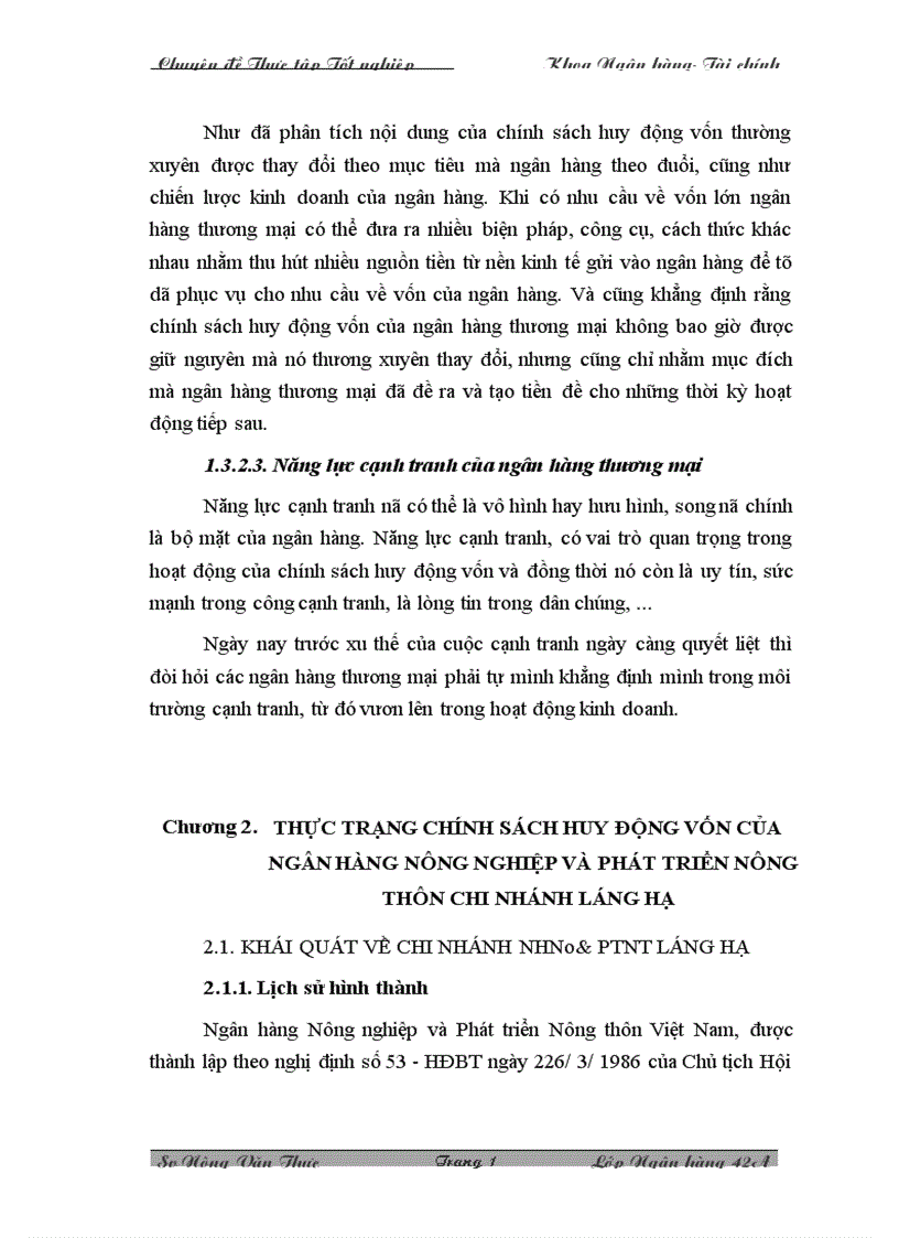 image for page Hoàn thiện chính sách huy động vốn tại Chi nhánh Ngân hàng Nông nghiệp và Phát triển Nông thôn Láng Hạ 1