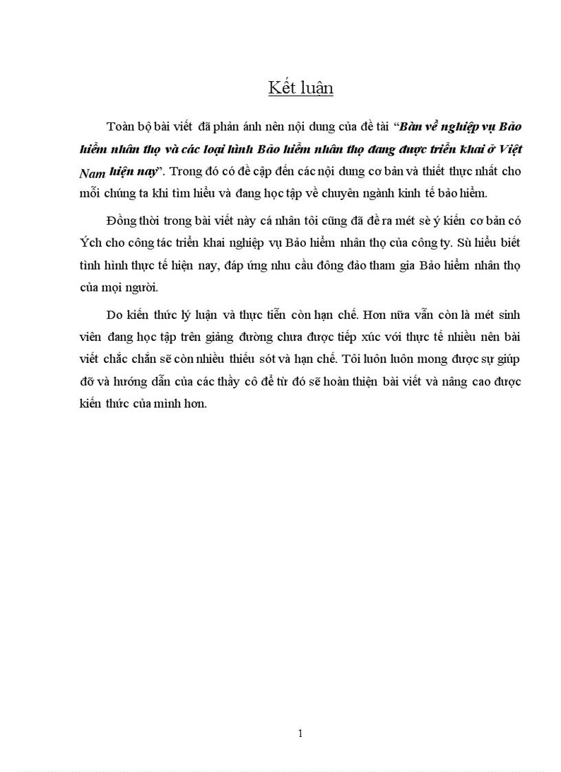 image for page Bàn về nghiệp vụ Bảo hiểm nhân thọ và các loại hình Bảo hiểm nhân thọ đang được triển khai ở Việt Nam hiện nay 1