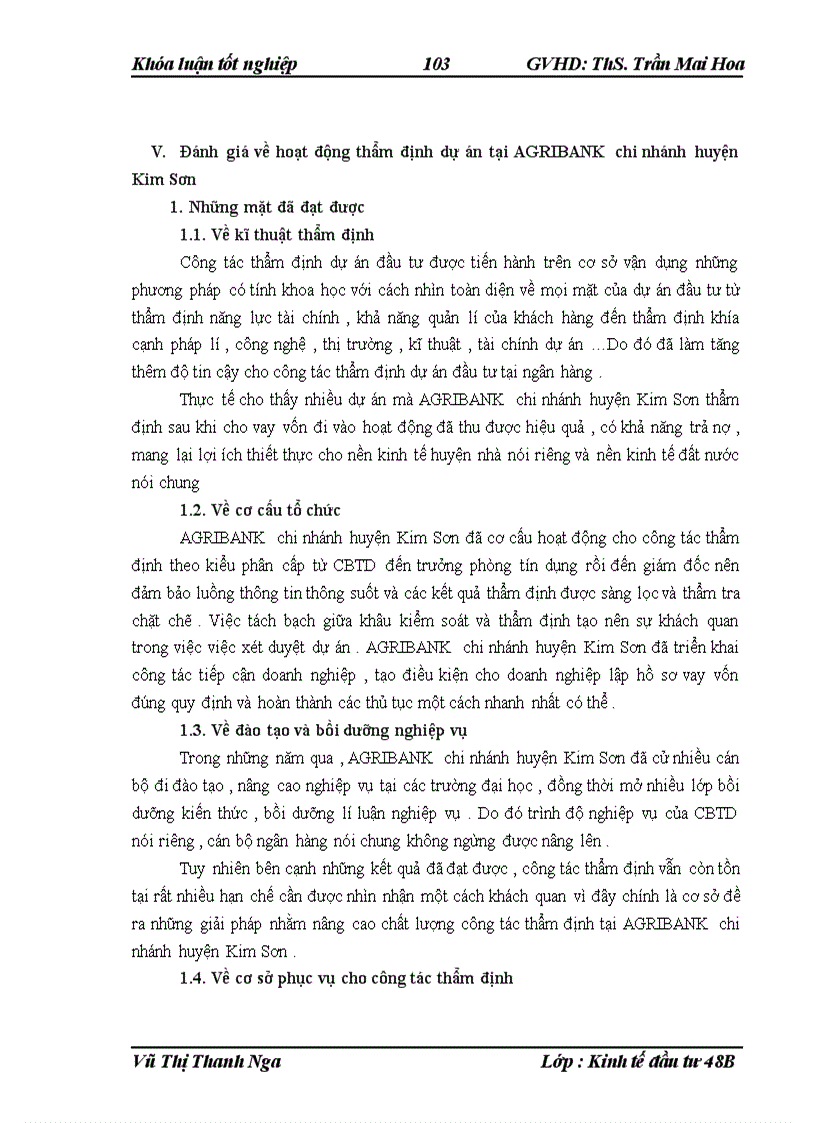 image for page Hoàn thiện công tác thẩm định dự án đầu tư trong hoạt động cho vay đối với các doanh nghiệp tại NHNo PTNTVN chi nhánh huyện Kim Sơn tỉnh Ninh Bình 1