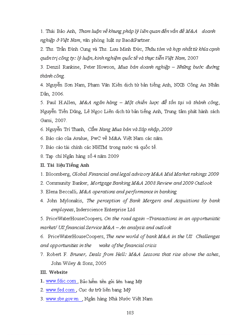 image for page Hoạt động mua lại và sáp nhập M A trong lĩnh vực Ngân hàng tại Mỹ và bài học kinh nghiệm đối với Việt Nam