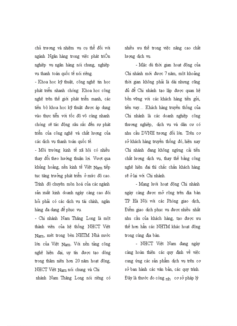 image for page Mở rộng hoạt động thanh toán quốc tế theo phương thức tín dụng chứng từ tại NHTM Cổ Phần Công Thương Việt Nam Chi nhánh Nam Thăng Long 1