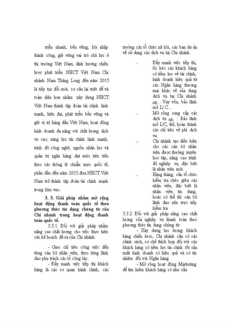 image for page Mở rộng hoạt động thanh toán quốc tế theo phương thức tín dụng chứng từ tại NHTM Cổ Phần Công Thương Việt Nam Chi nhánh Nam Thăng Long 1