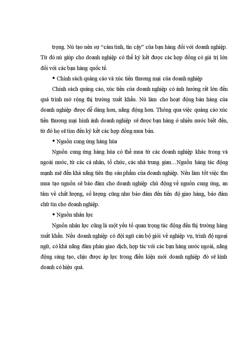 image for page Phương hướng và giải pháp phát triển thị trường xuất khẩu của Công ty cổ phần Xuất nhập khẩu Tạp phẩm 1