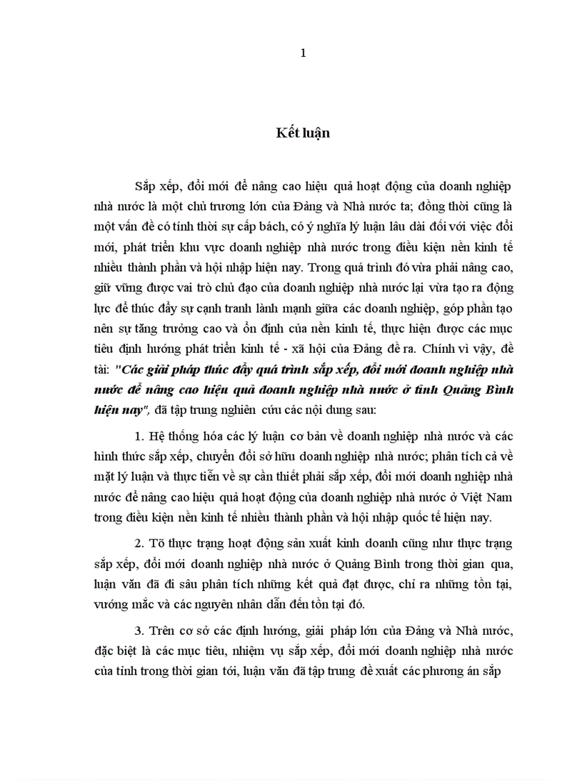image for page Các giải pháp thúc đẩy quá trình sắp xếp đổi mới doanh nghiệp nhà nước để nâng cao hiệu quả doanh nghiệp nhà nước ở tỉnh Quảng Bình hiện nay