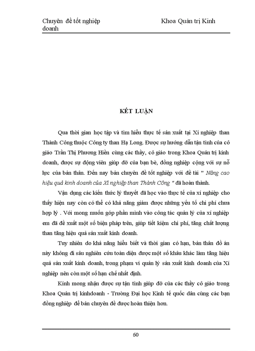 image for page Nâng cao hiệu quả kinh doanh của Xí nghiệp than Thành Công 1