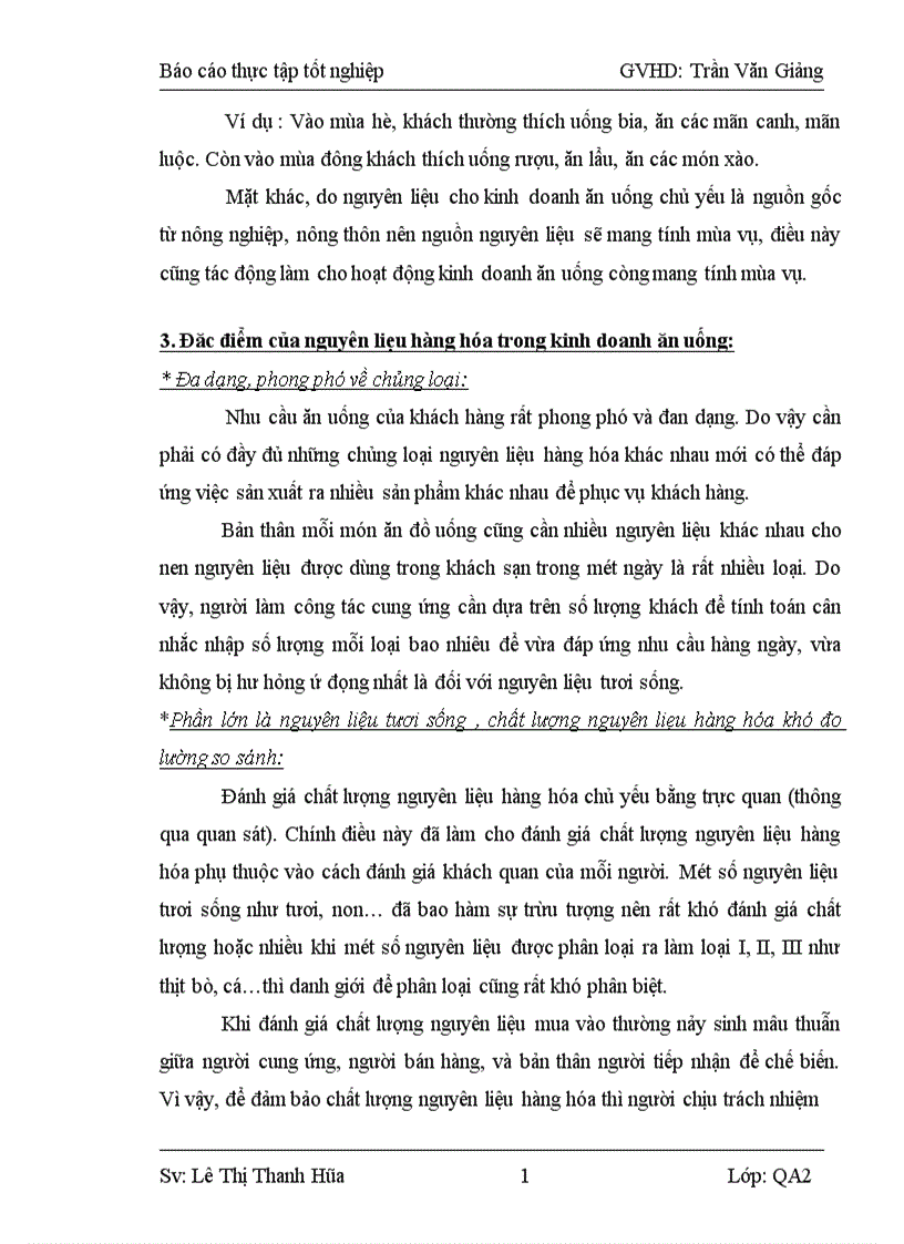 image for page Xác định cơ sở khoa học về công tác cung ứng nguyên liệu và tổ chức sản xuất sản phẩm ăn uống trong kinh doanh ăn uống