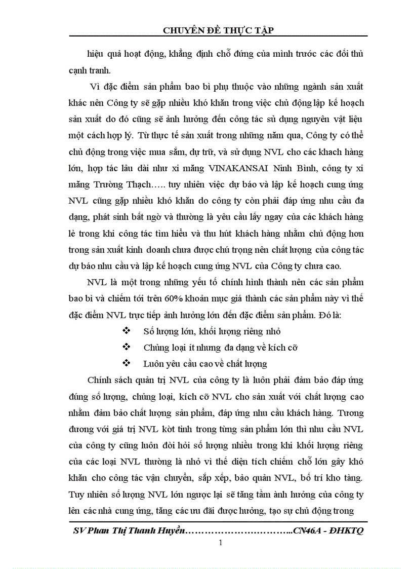 image for page Một số biện pháp nhằm sử dụng hợp lý và tiết kiệm nguyên vật liệu trong sản xuất bao bì xi măng ở Công ty TNHH Thành Duy