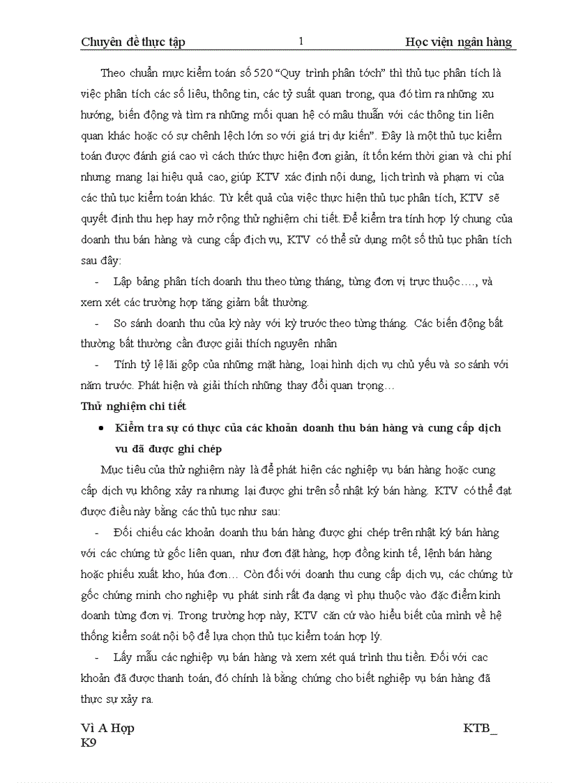 image for page Hoàn thiện kiểm toán khoản mục doanh thu bán hàng và cung cấp dịch vụ trong kiểm toán Báo cáo tài chính do Công ty TNHH tư vấn kiểm toán Vạn An chi nhánh Hà Nội BVACA thực hiện