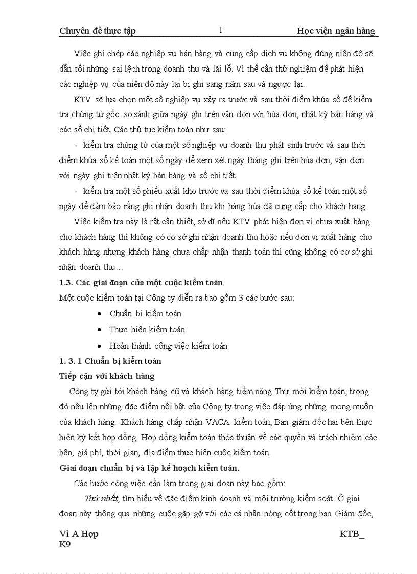 image for page Hoàn thiện kiểm toán khoản mục doanh thu bán hàng và cung cấp dịch vụ trong kiểm toán Báo cáo tài chính do Công ty TNHH tư vấn kiểm toán Vạn An chi nhánh Hà Nội BVACA thực hiện