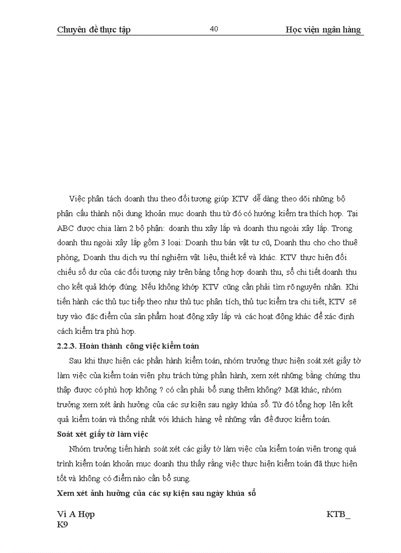 image for page Hoàn thiện kiểm toán khoản mục doanh thu bán hàng và cung cấp dịch vụ trong kiểm toán Báo cáo tài chính do Công ty TNHH tư vấn kiểm toán Vạn An chi nhánh Hà Nội BVACA thực hiện