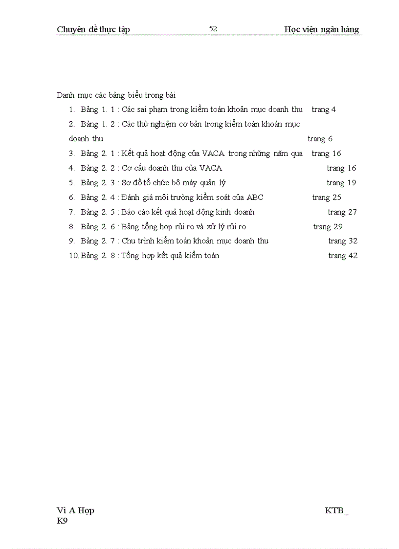 image for page Hoàn thiện kiểm toán khoản mục doanh thu bán hàng và cung cấp dịch vụ trong kiểm toán Báo cáo tài chính do Công ty TNHH tư vấn kiểm toán Vạn An chi nhánh Hà Nội BVACA thực hiện