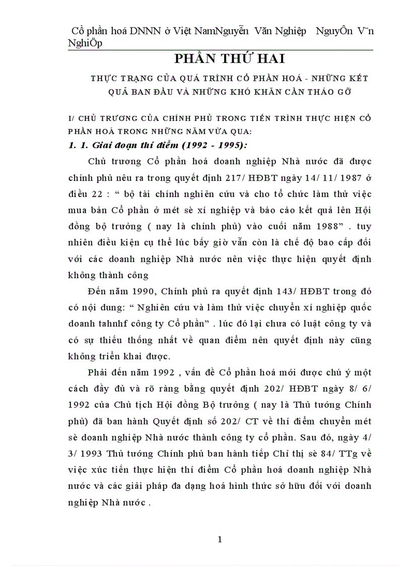 image for page Thực trạng cổ phần hoá Những kết quả tích cực và những khó khăn cần tháo gỡ 1