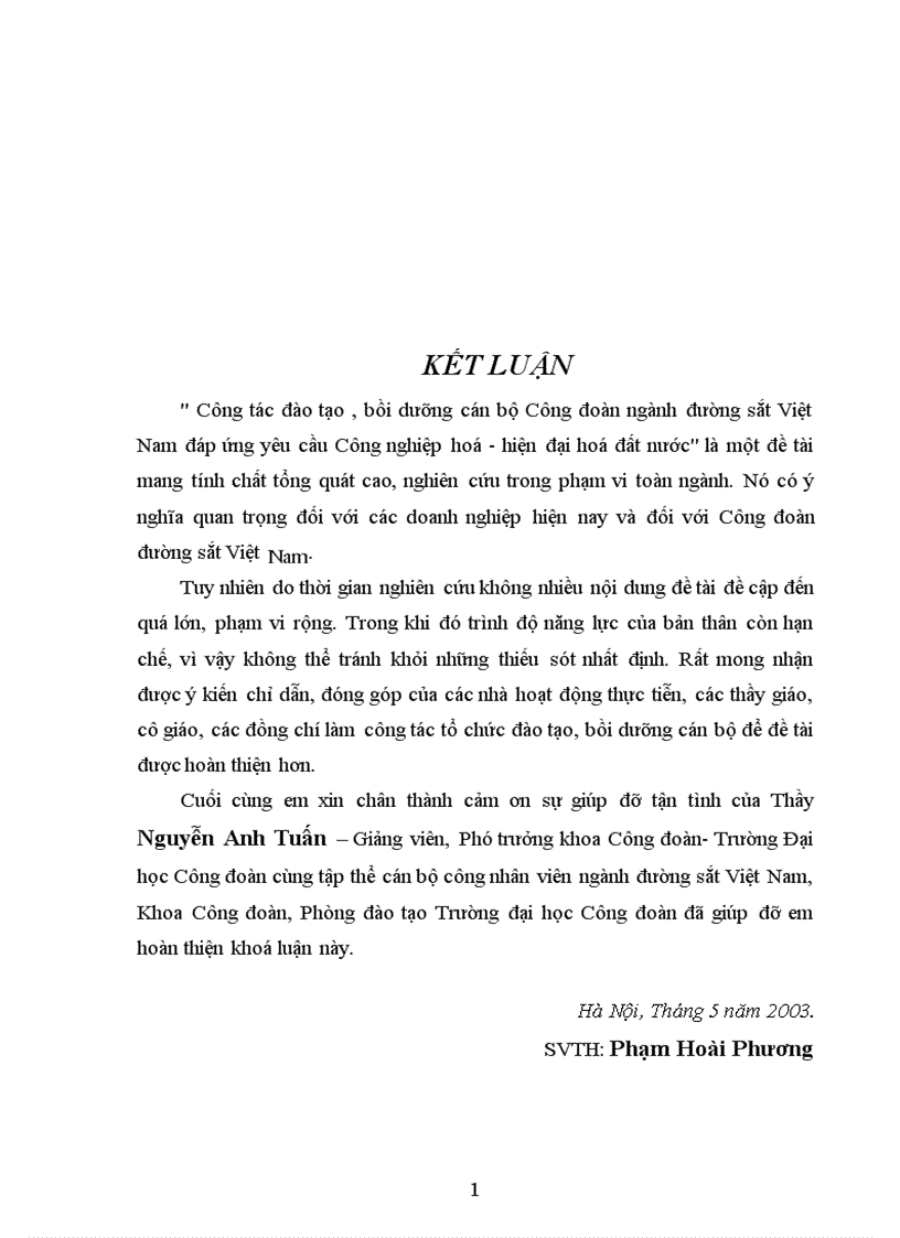image for page Công tác đào tạo bồi dưỡng cán bộ Công đoàn đường sắt Việt Nam đáp ứng yêu cầu công nghiệp hoá hiện đại hoá đất nước 1