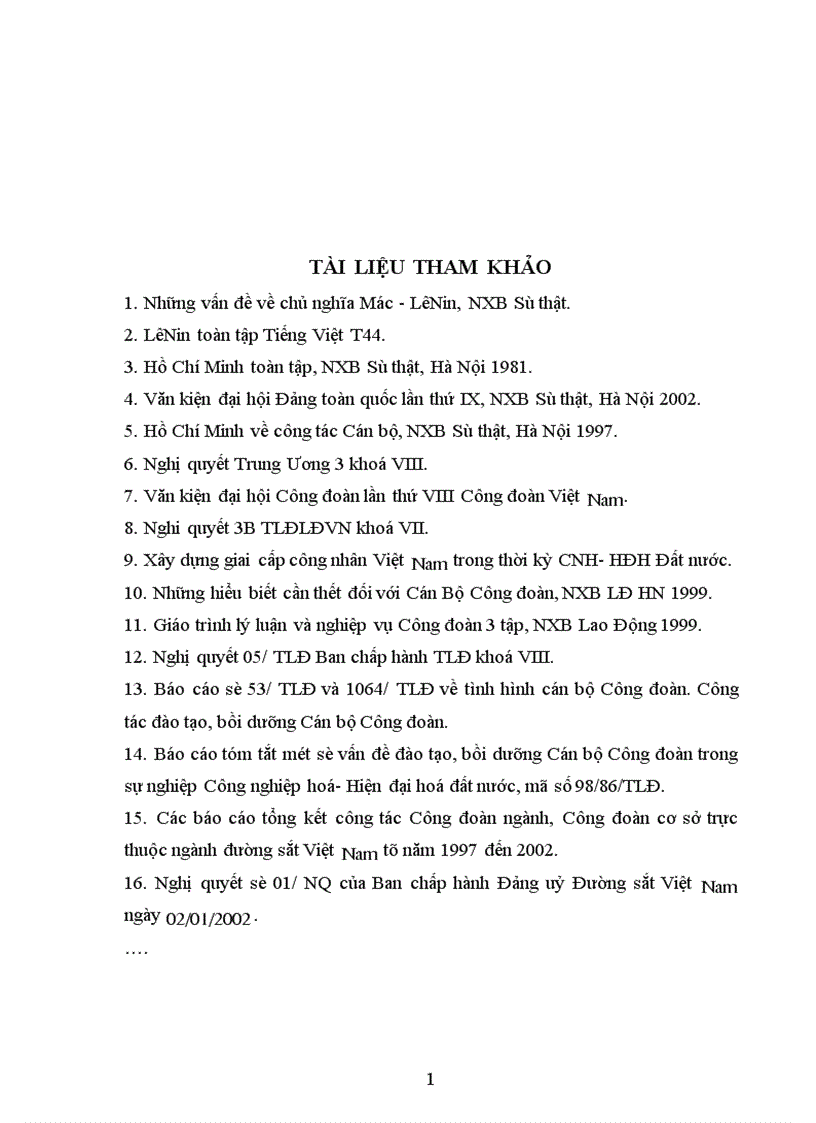 image for page Công tác đào tạo bồi dưỡng cán bộ Công đoàn đường sắt Việt Nam đáp ứng yêu cầu công nghiệp hoá hiện đại hoá đất nước 1