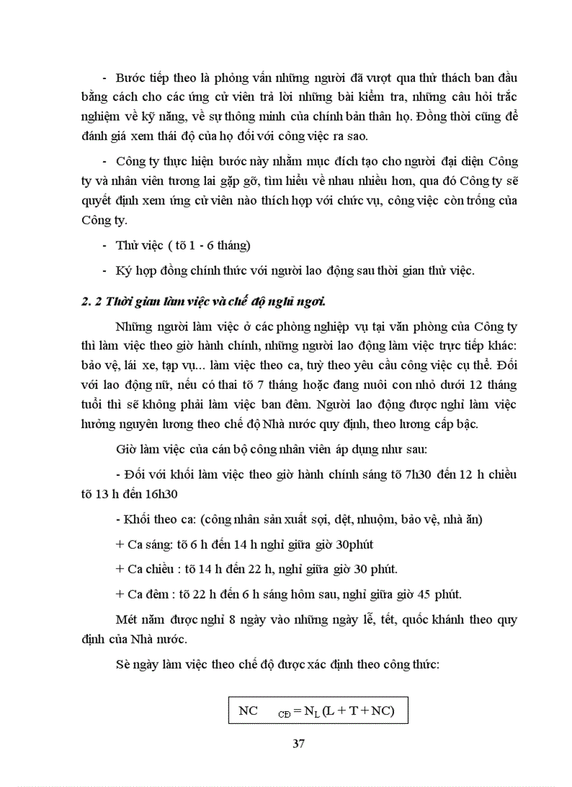 image for page Tổ chức quản lý sử dụng lao động và tiền lương trong công ty Dệt May Hà Nội