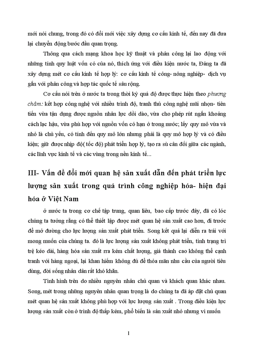 image for page Vấn đề đổi mới lực lượng sản xuất và quan hệ sản xuất trong quá trình công nghiệp hóa hiện đại hóa ở Việt Nam 1