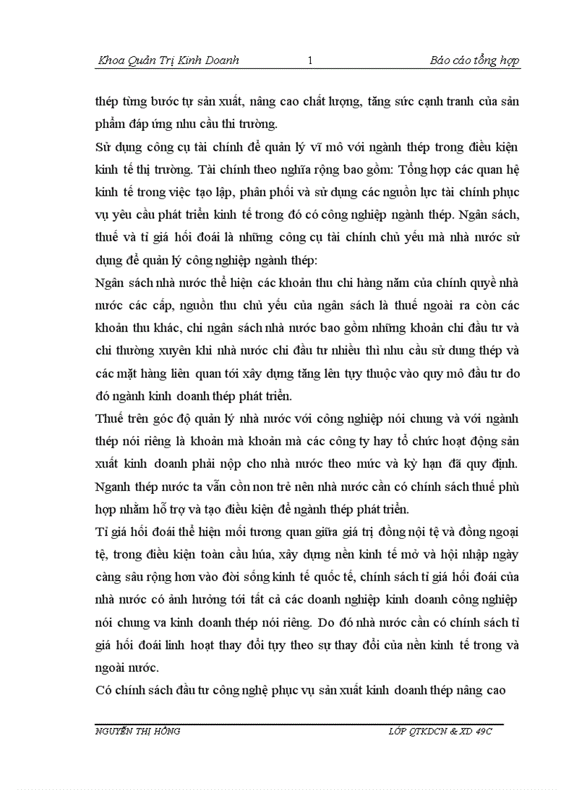 image for page Báo cáo thực tập tại Công ty Cổ Phần Đầu tư Thương mại Thép Mới