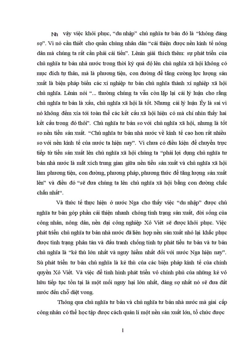 image for page Sự vận dụng lý luận của lênin về chủ nghĩa tư bản nhà nước ở việt nam 1