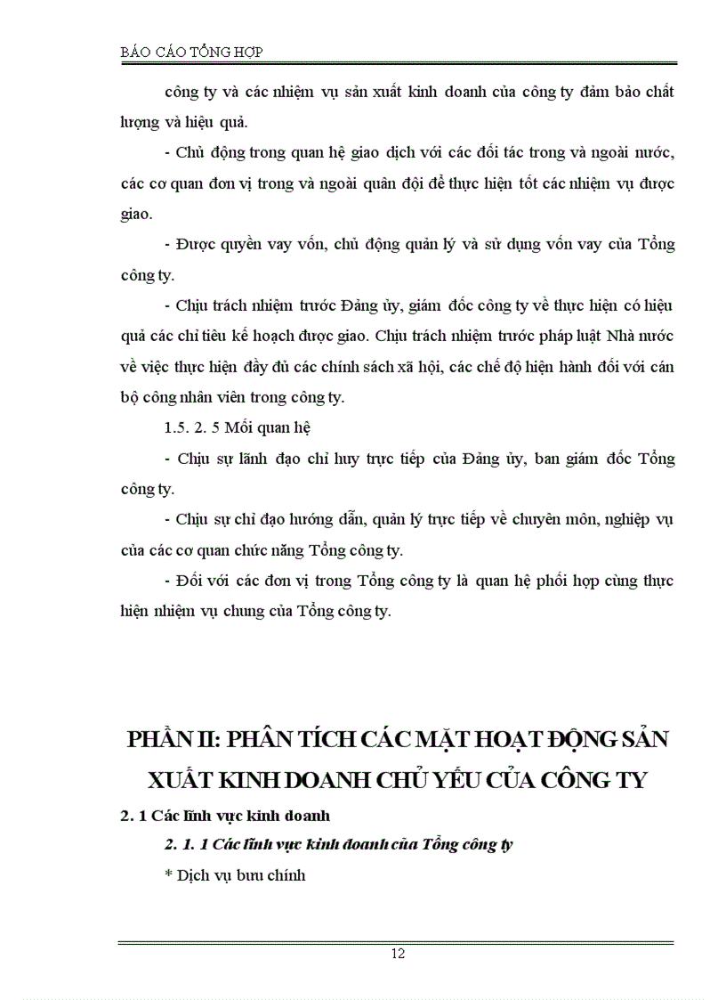 image for page phân tích các mặt hoạt động sản xuất kinh doanh chủ yếu của công ty