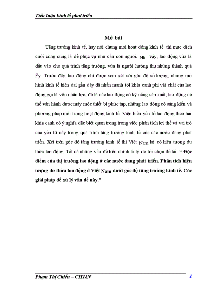 image for page Đặc điểm của thị trường lao động ở các nước đang phát triển Phân tích hiện tượng dư thừa lao động ở Việt Nam dưới góc độ tăng trưởng kinh tế Các giải pháp để xử lý vấn đề này 1