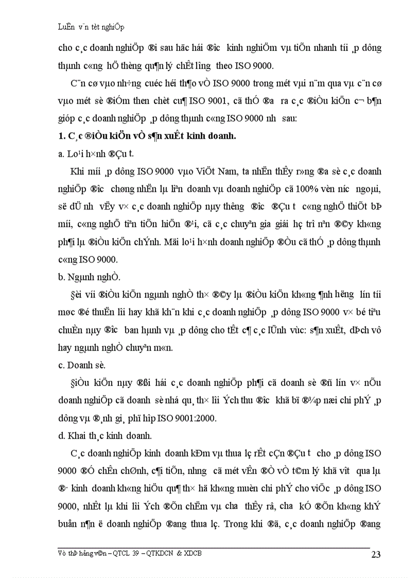 image for page Những biện pháp để duy trì và phát triển việc áp dụng hệ thống quản lý chất lượng theo ISO 9002 ở Công ty da giầy Hà Nội 1