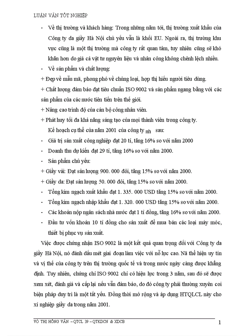 image for page Những biện pháp để duy trì và phát triển việc áp dụng hệ thống quản lý chất lượng theo ISO 9002 ở Công ty da giầy Hà Nội 1
