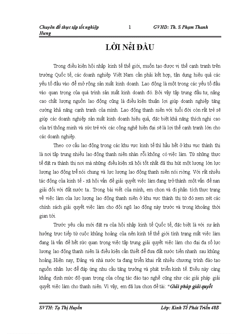image for page Giải pháp giải quyết việc làm cho lực lượng lao động thanh niên trong khu vực thành thị đến năm 2020