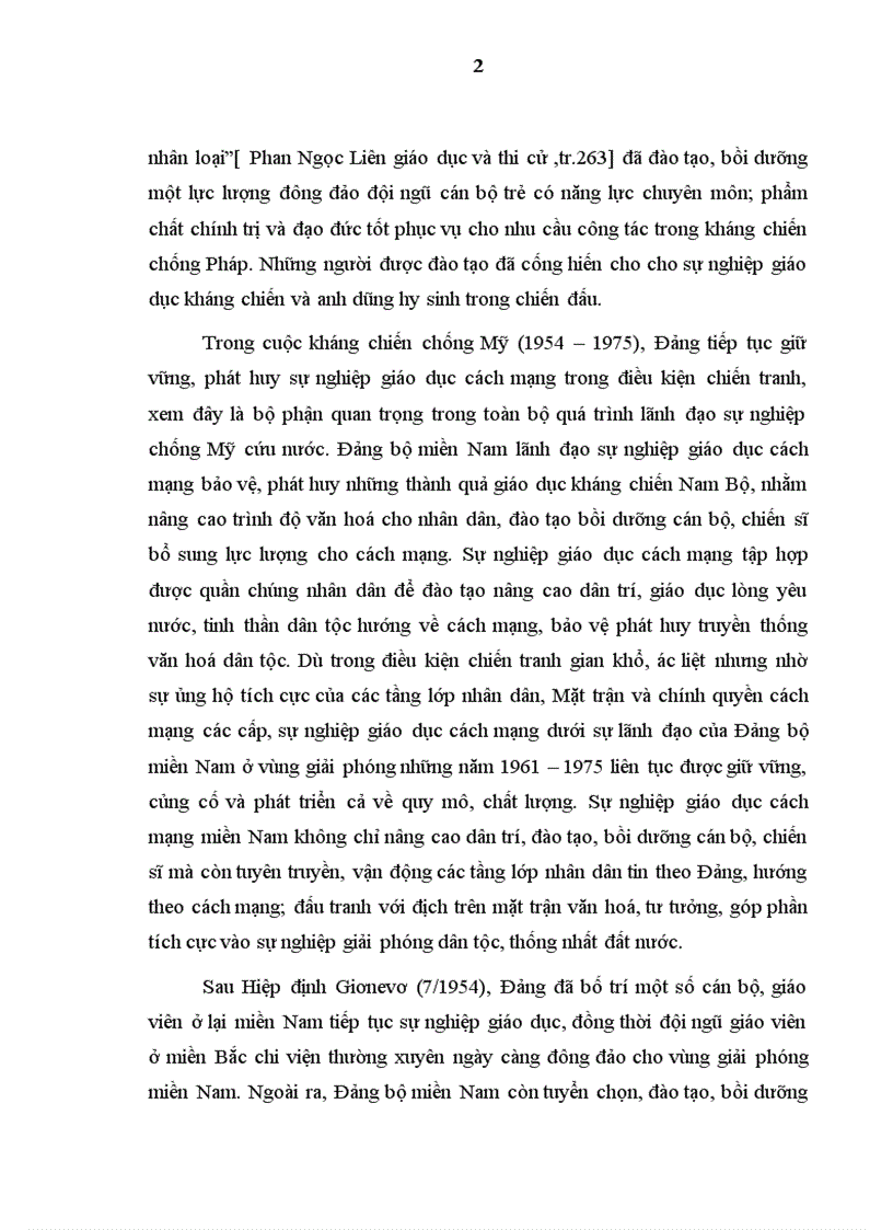 image for page Đảng bộ miền Nam lãnh đạo sự nghiệp giáo dục ở vùng giải phóng 1961 1975