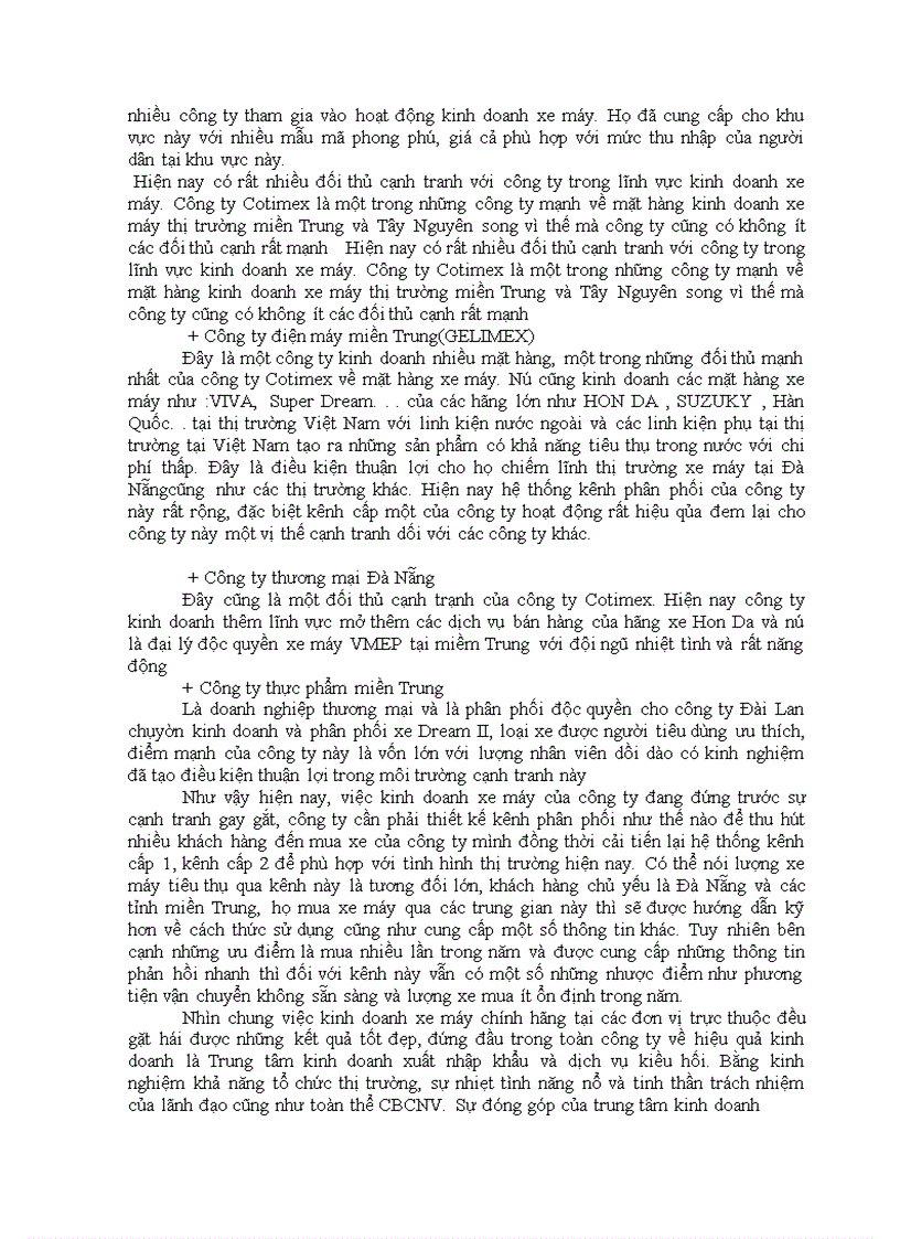 image for page Một số ý kiến về kênh phân phối xe máy tại công ty Cotimex Đà Nẵng