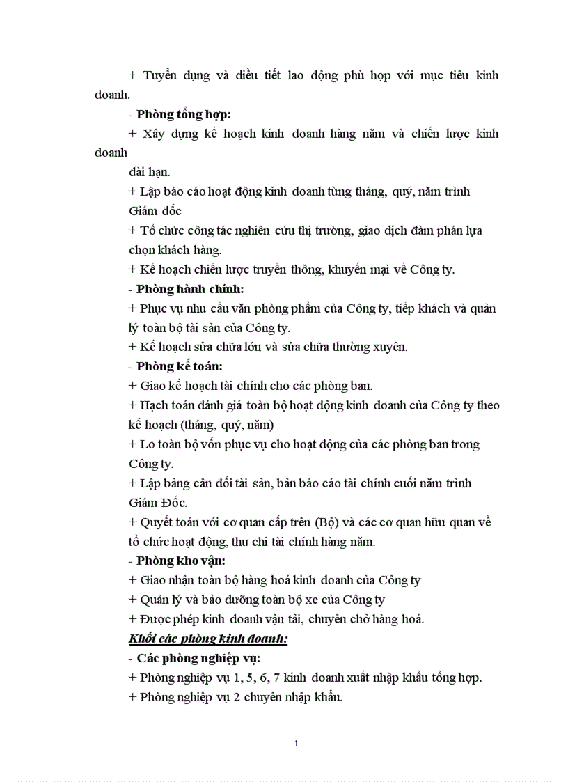 image for page Báo cáo tổng hợp hoạt động của công ty xuất nhập khẩu tổng hợp I