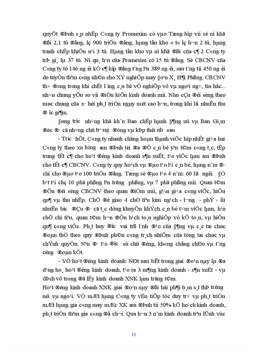 image for page Báo cáo tổng hợp hoạt động của công ty xuất nhập khẩu tổng hợp I