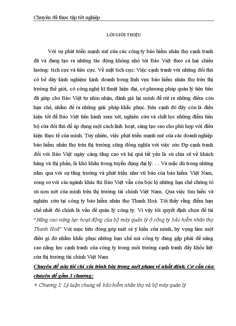 image for page Nâng cao năng lực hoạt động của bộ máy quản lý ở công ty bảo hiểm nhân thọ Thanh Hoá