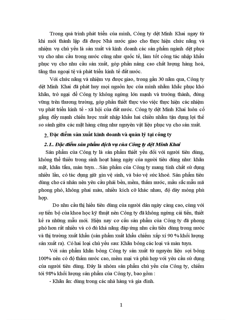 image for page Tổ chức hạch toán nguyên vật liệu tại Công ty dệt Minh Khai 1