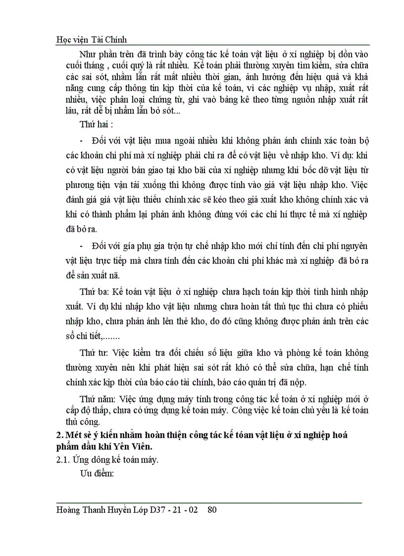 image for page Tổ chức công tác kế toán vật liệu ở công ty dung dịch khoan và hoá phẩm dầu khí 1